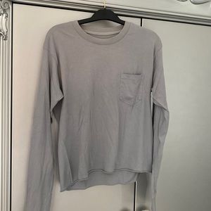 brandy melville long sleeve shirt, one size, grey
